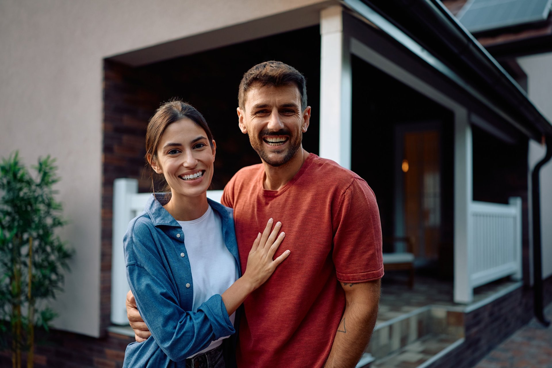 Happy homeowners